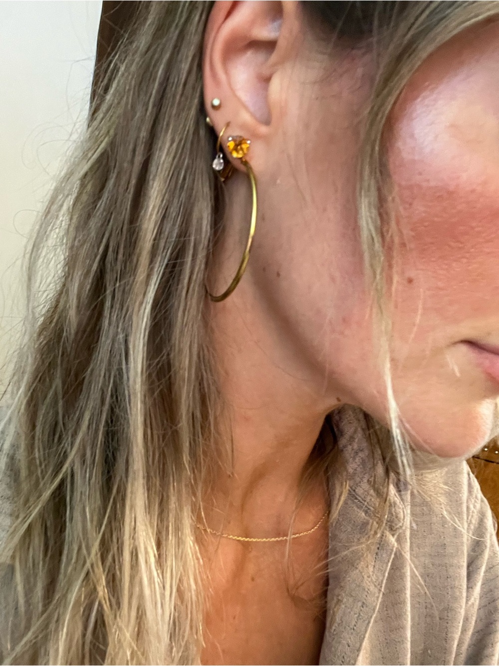 .925 Citrine earrings